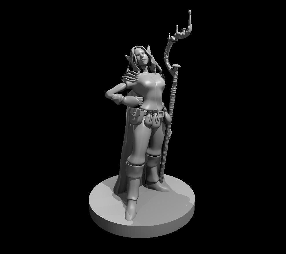 Elf Druid Female LookingUp by MZ4250