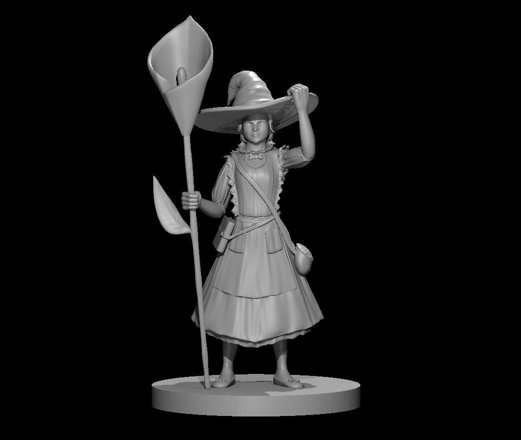 Human Druid Female w/FlowerStaff by MZ4250