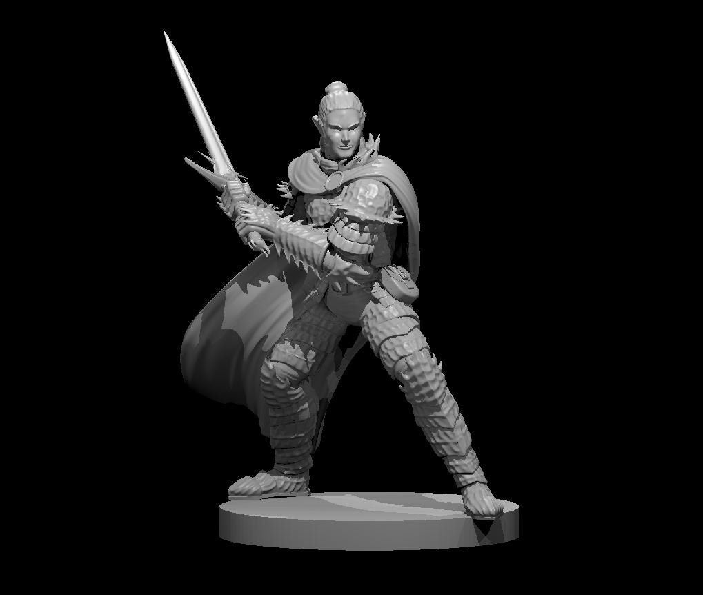Elf Paladin Male w/ Sword by MZ4250