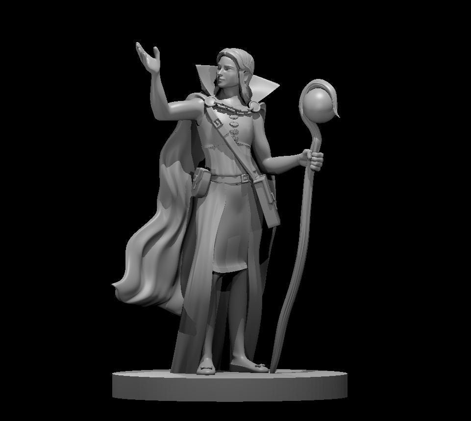 Human Female Wizard Abjurer w/SpellShld by MZ4250