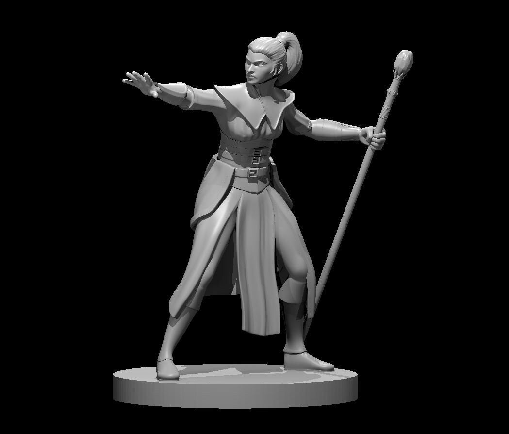 Human Female Wizard w/ Staff by MZ4250