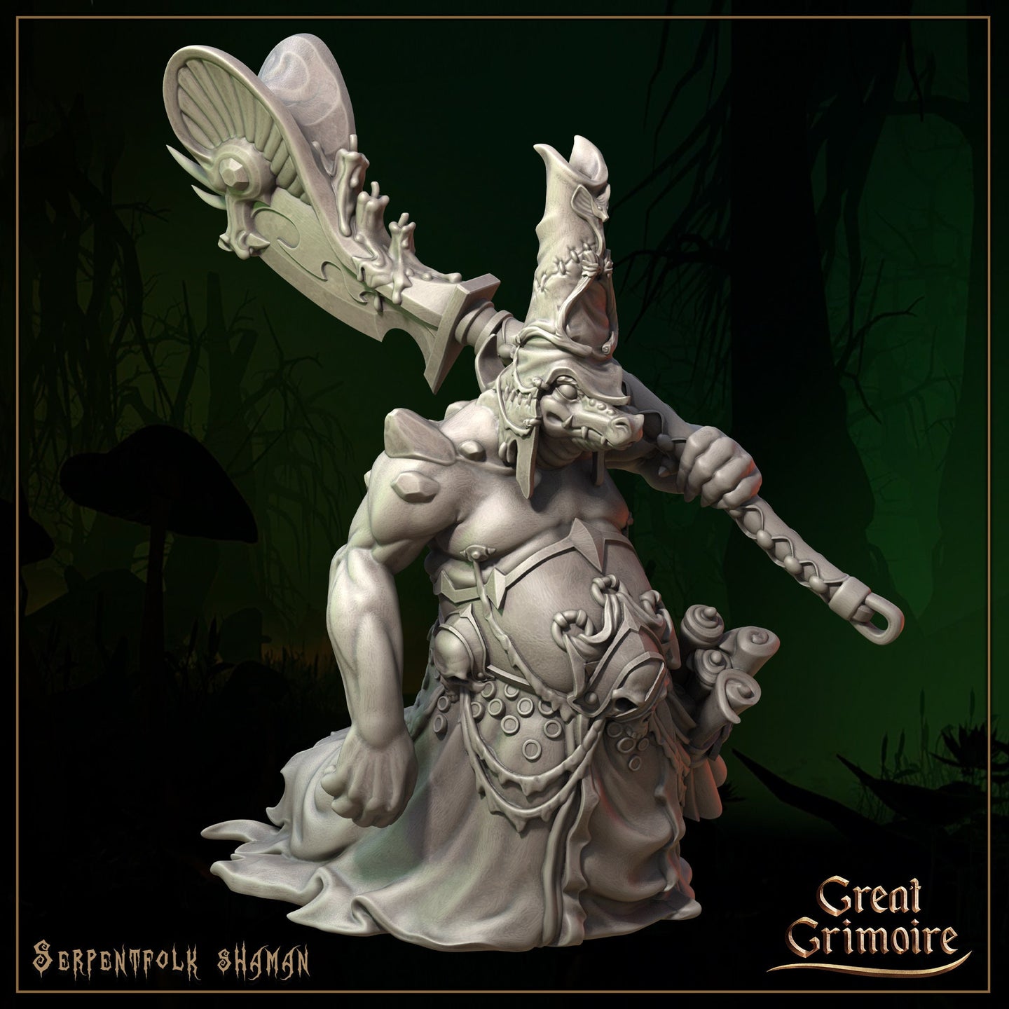 Serpentfolk Shaman by Great Grimoire