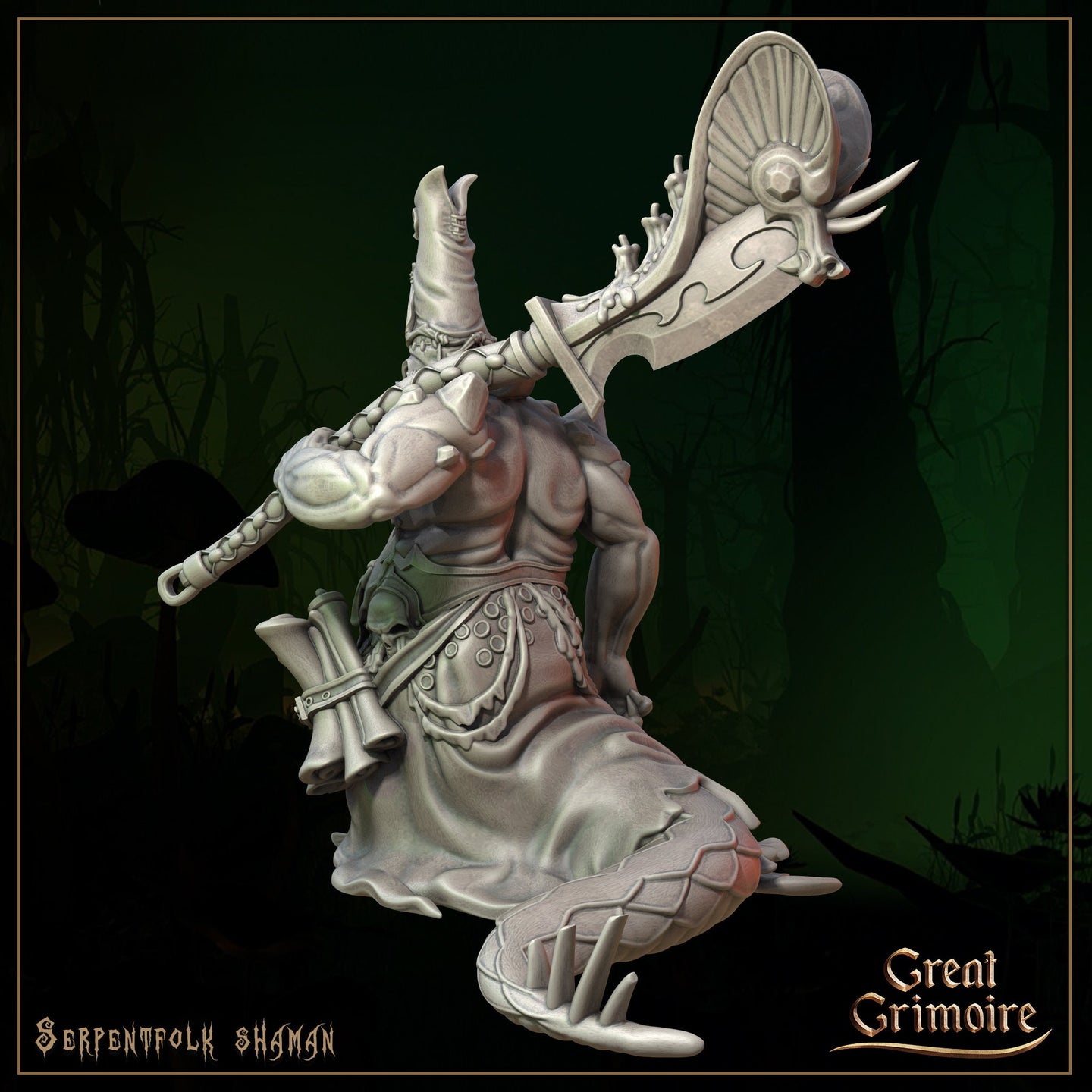 Serpentfolk Shaman by Great Grimoire