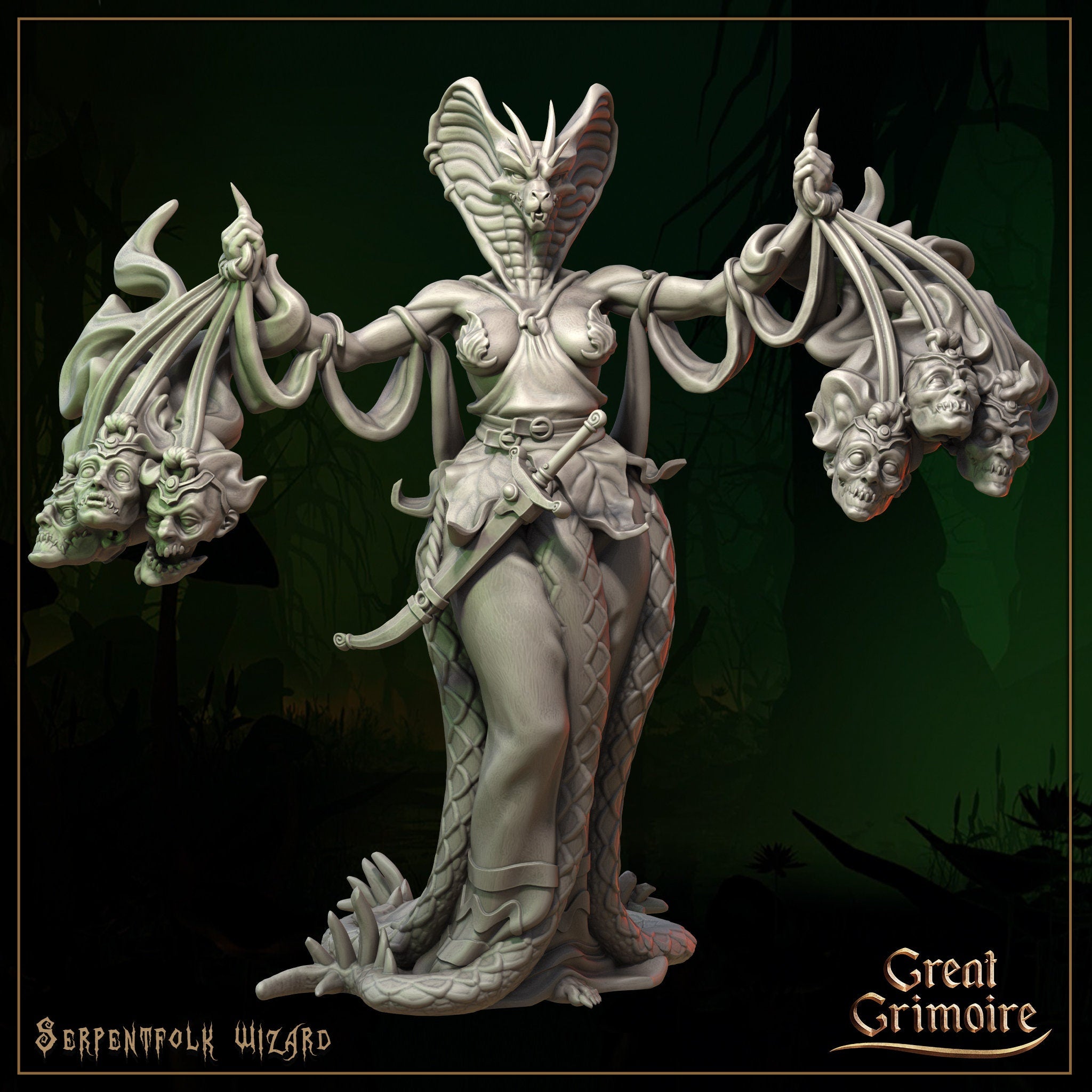 Serpentfolk Wizard by Great Grimoire