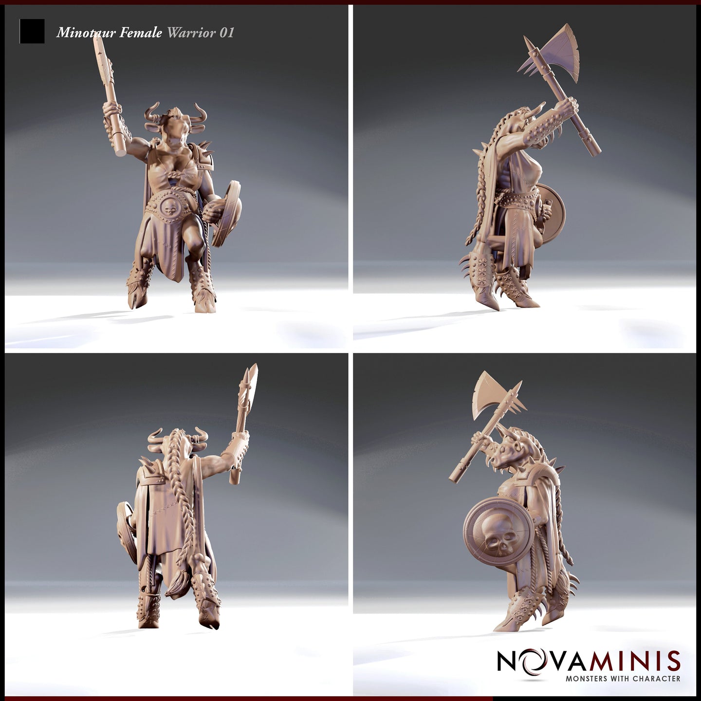 Minotaur Warrior Female 01 by Novaminis