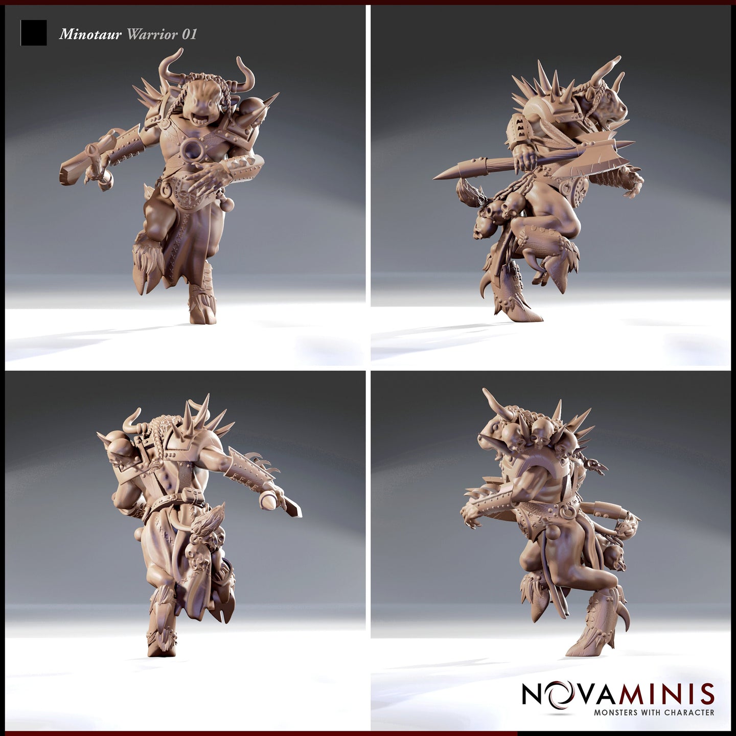 Minotaur Warrior Male 01 by Novaminis