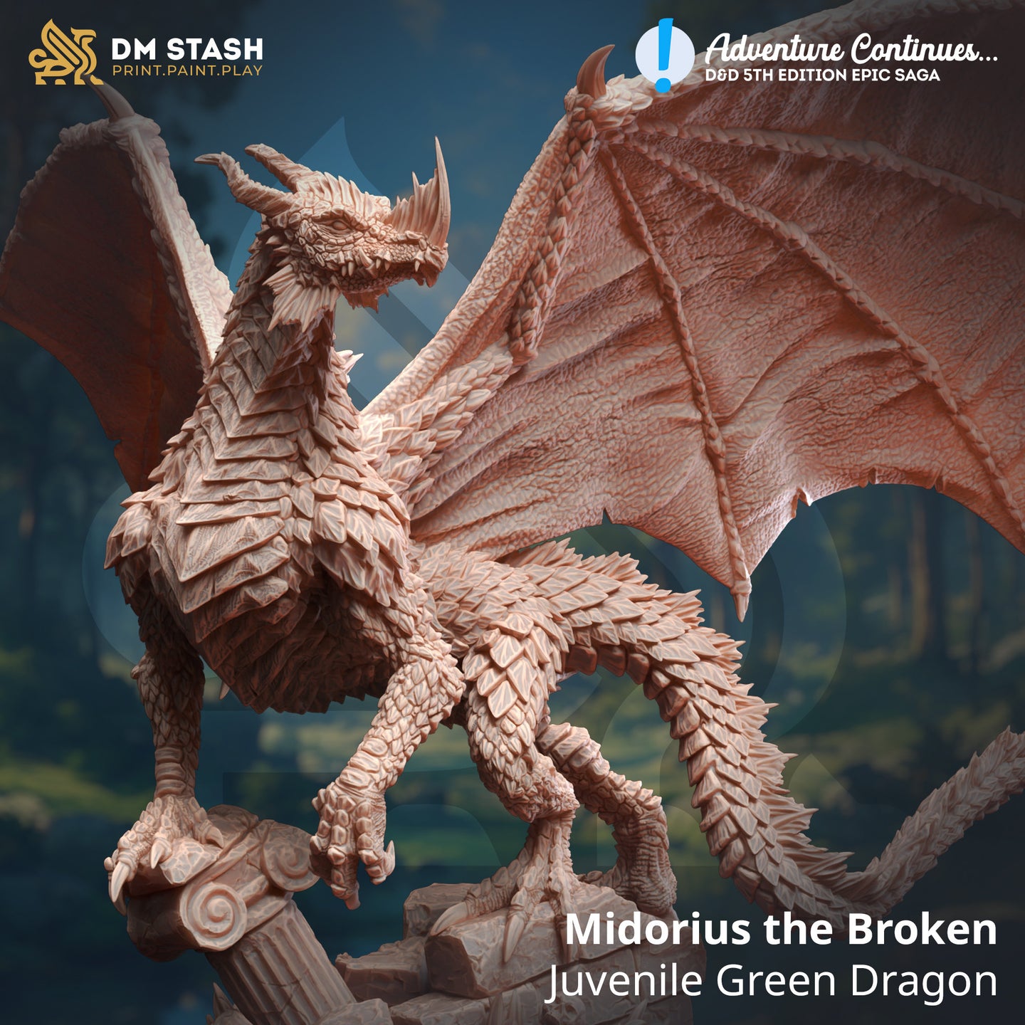 Green Dragon (Midorius the Broken) by DM Stash