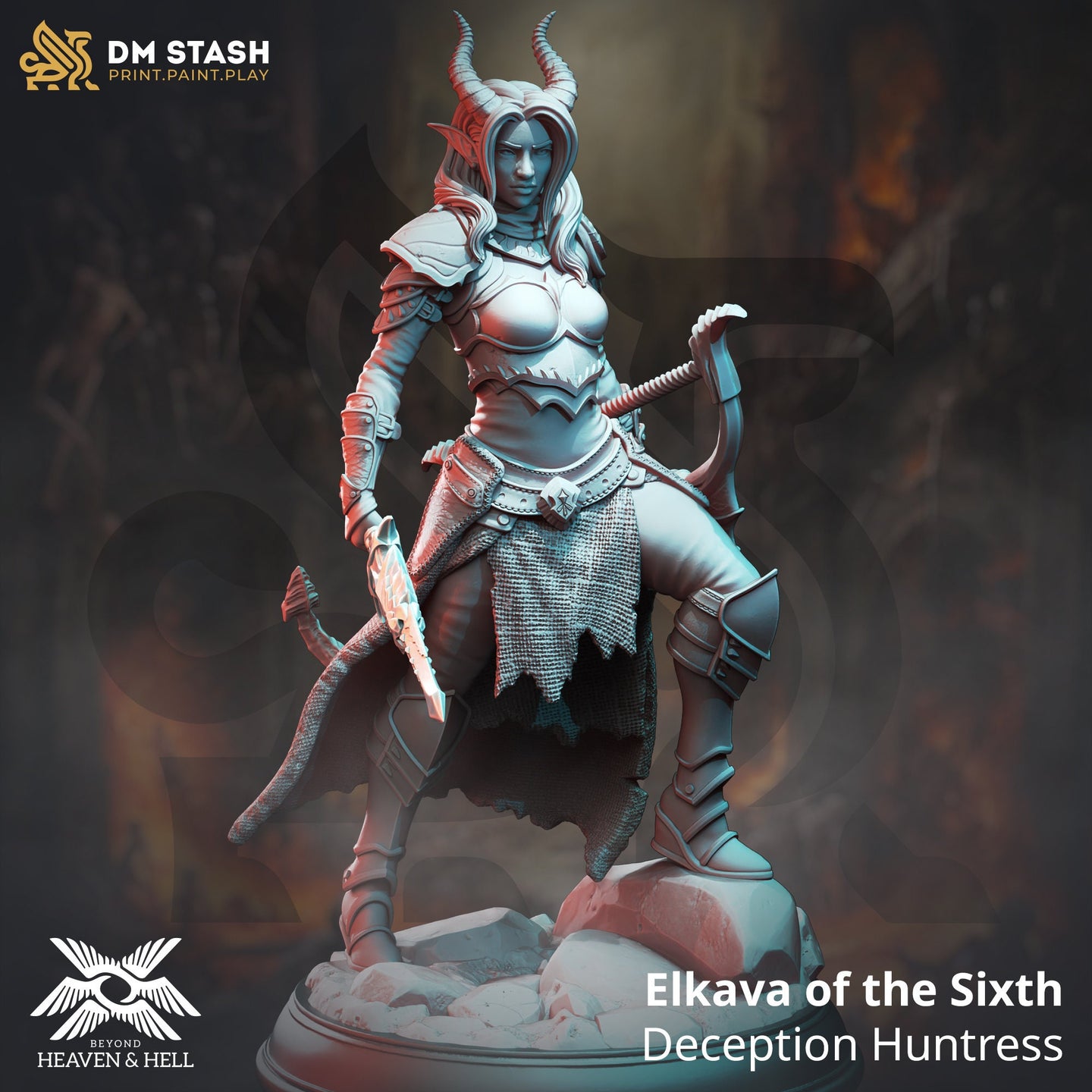 Tiefling Huntress (Elkava of the Sixth - Deception Huntress) by DM Stash