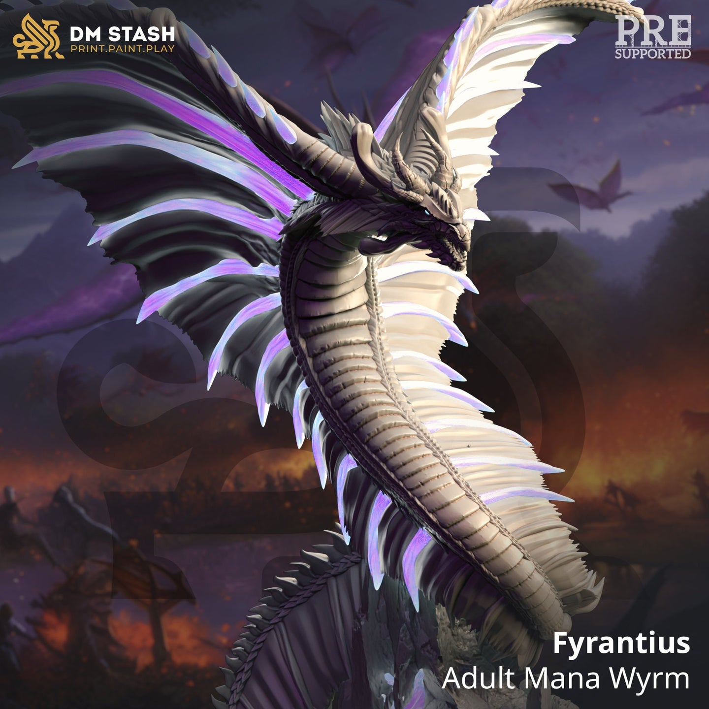 Adult Mana Wyrm (Fyrantius) by DM Stash