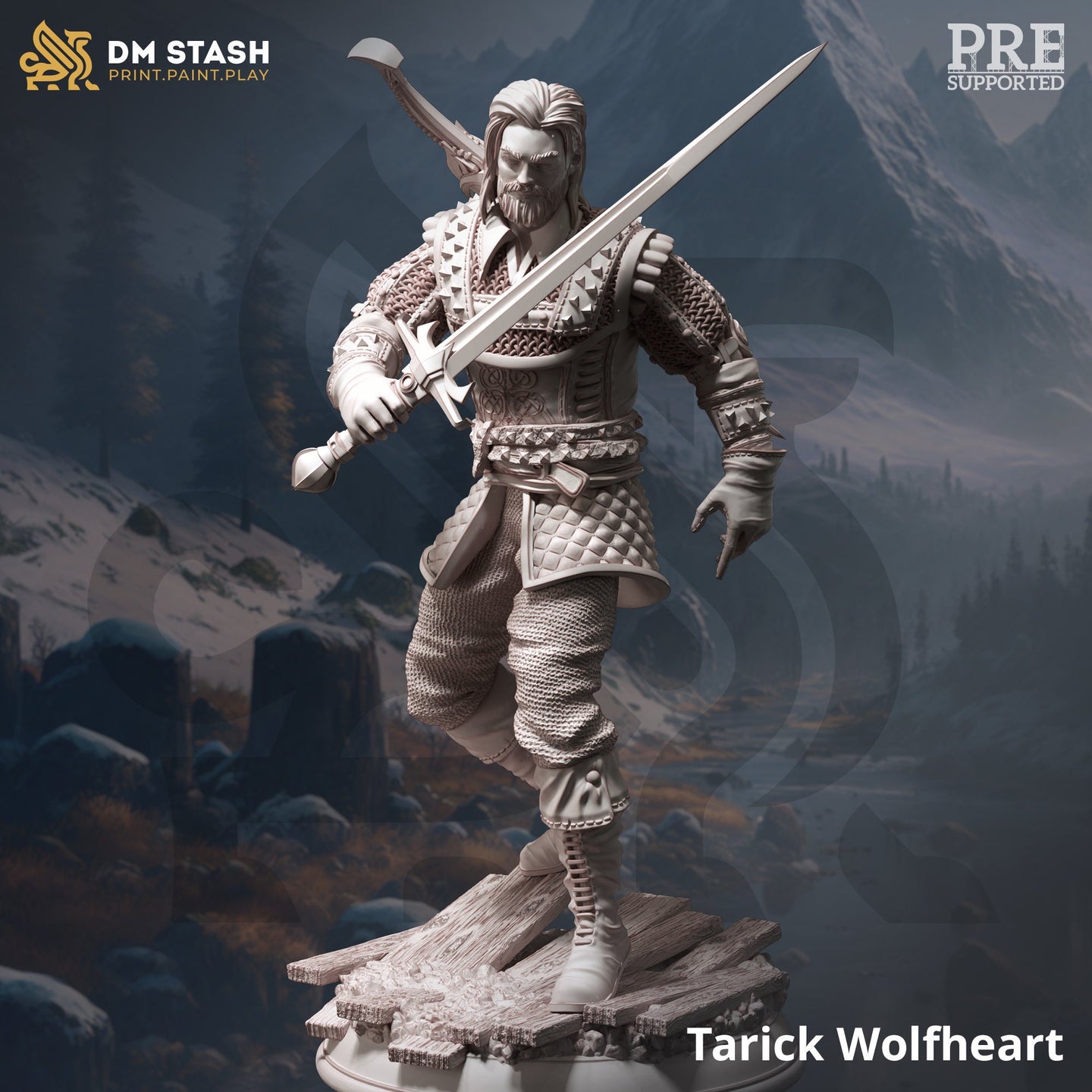 Male Fighter / Ranger (Tarick Wolfheart) by DM Stash
