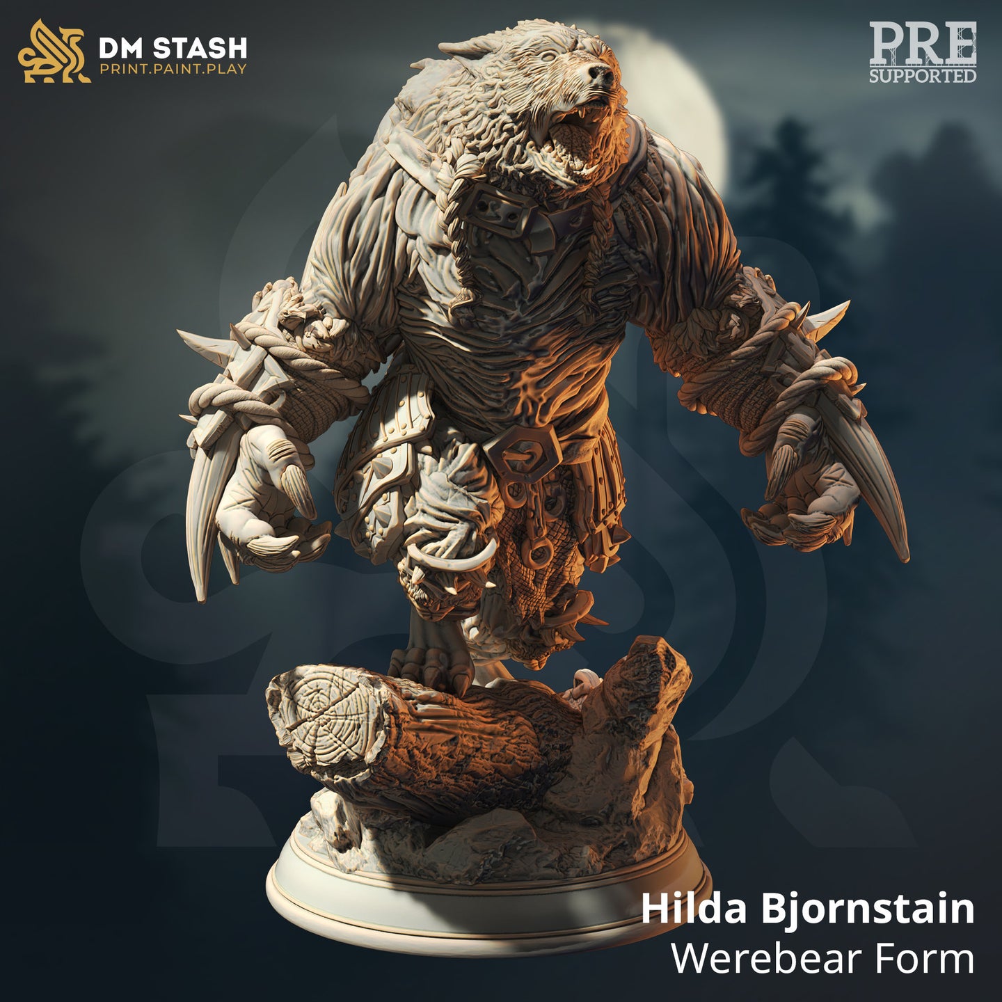 Werebear Barbarian (Hilda Bjornstain - Bear Form) by DM Stash