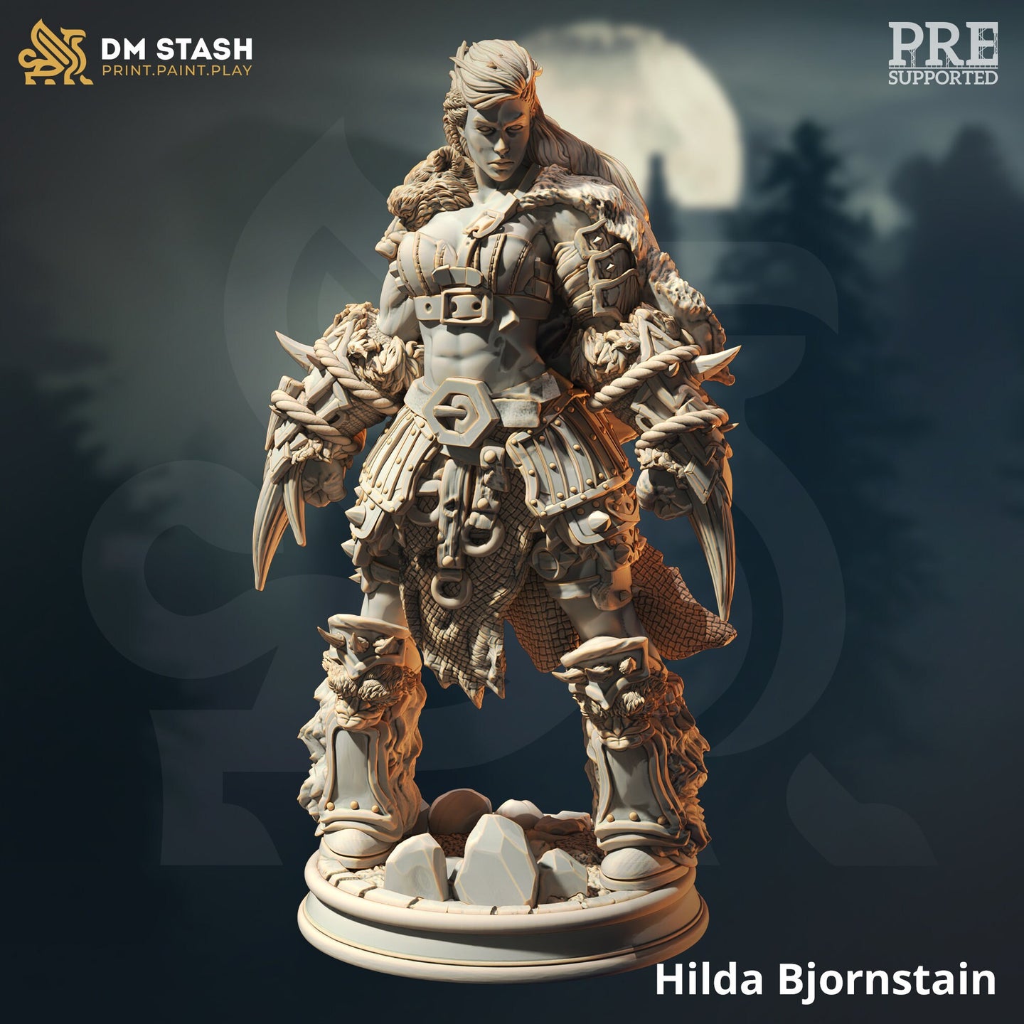 Human Female Barbarian (Hilda Bjornstain - Human Form) by DM Stash