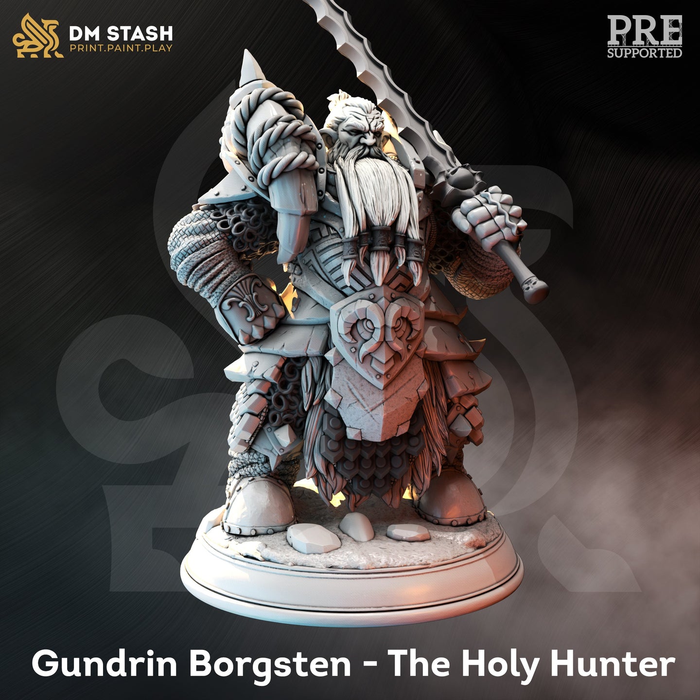 Dwarf Paladin (Gundrin Borgsten - The Holy Hunter) by DM Stash