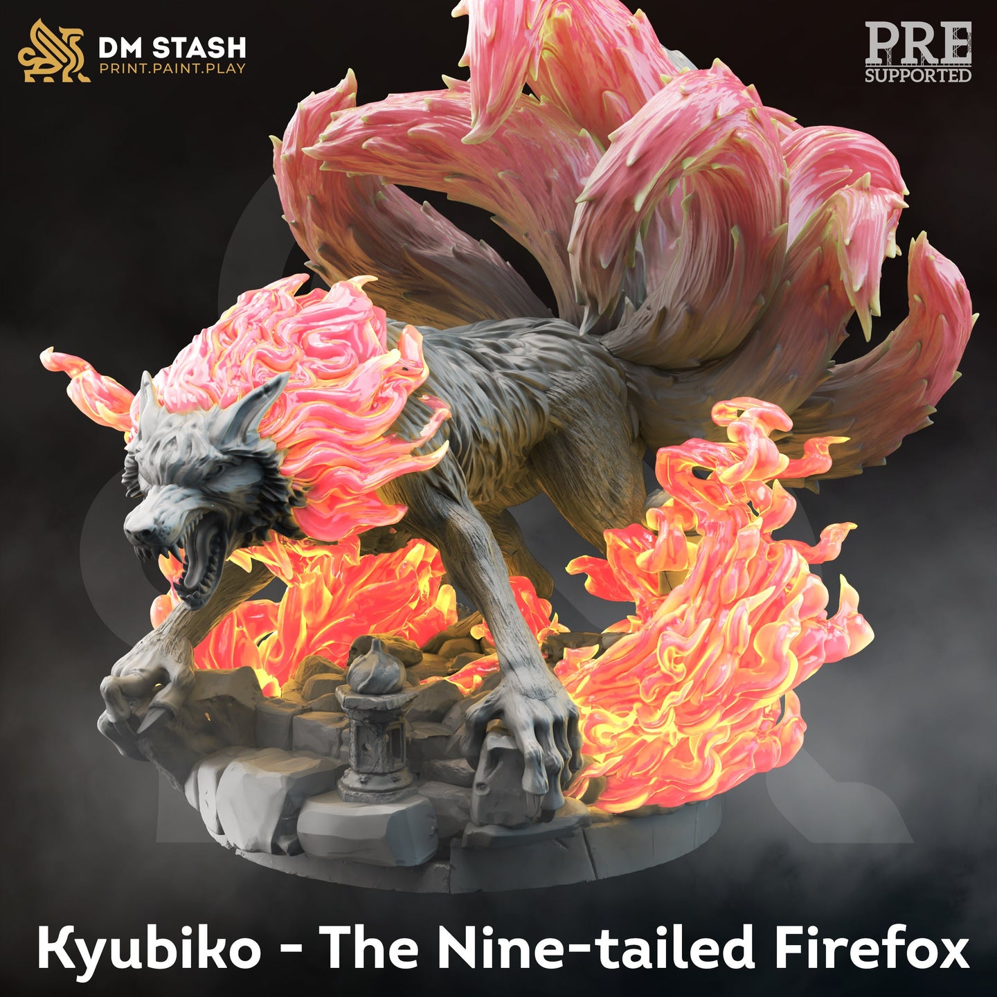 The Nine-tailed Firefox / Kitsune (Kyubiko) by DM Stash