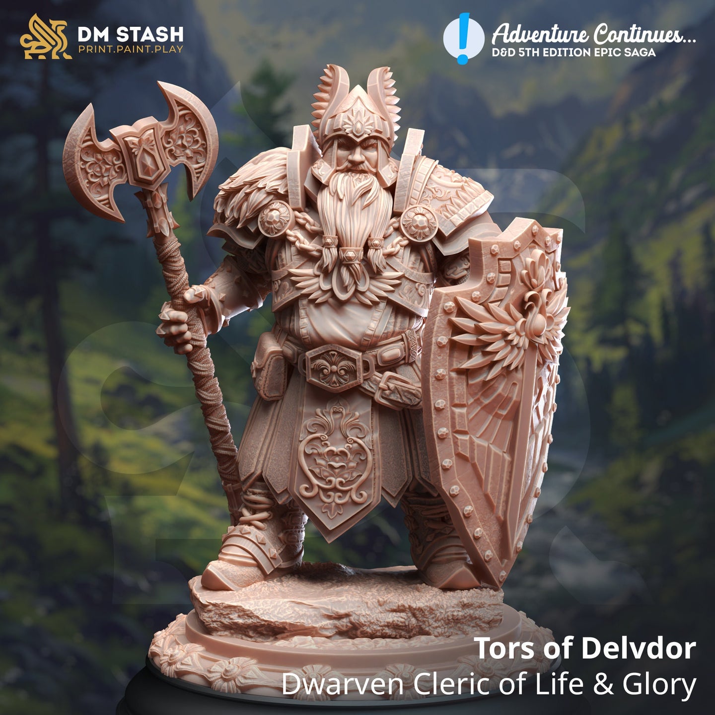 Dwarven Cleric of Life and Glory (Tors of Delvdor) by DM Stash