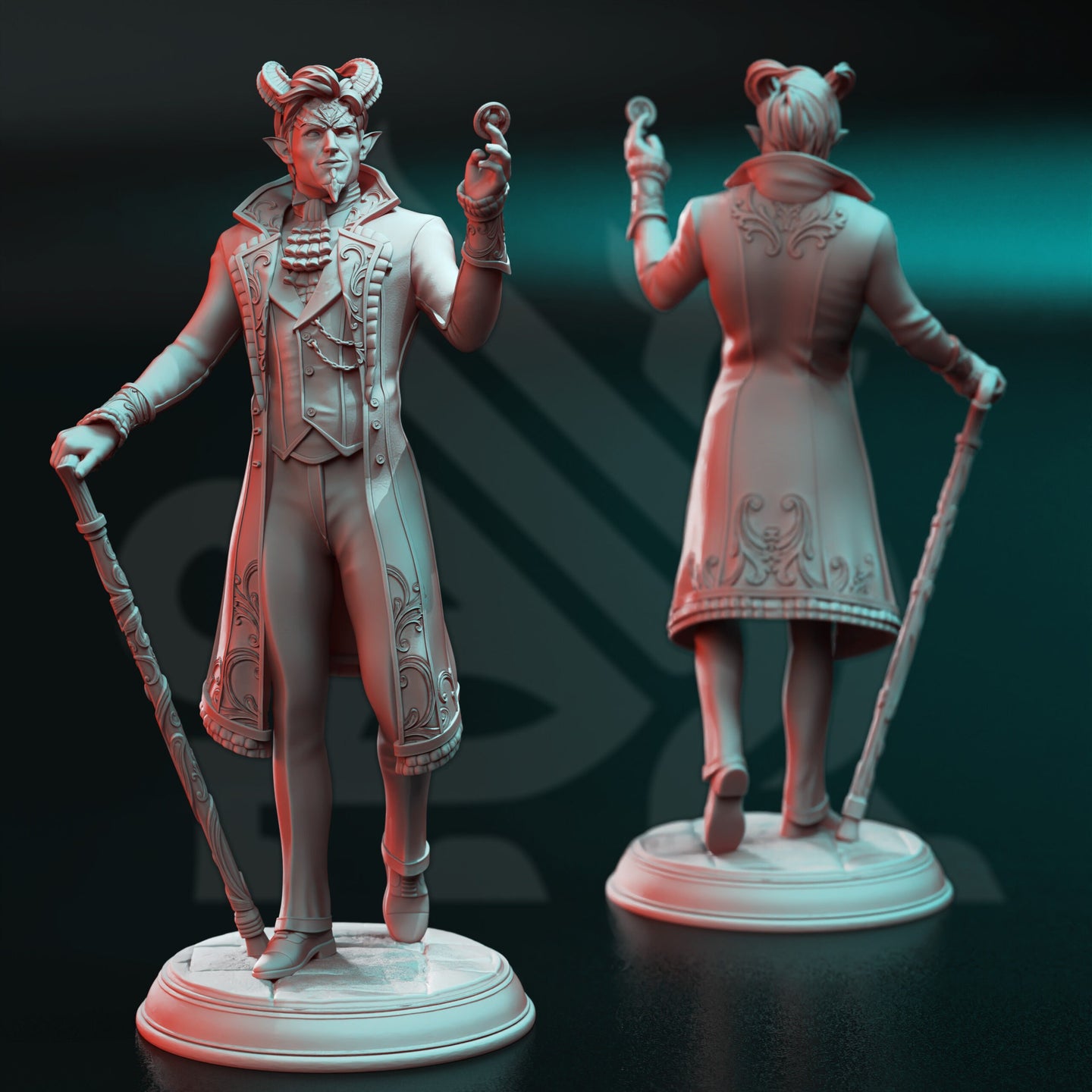 Tiefling Noble (Xarvir Barikdral  The Lucky Devil) by DM Stash