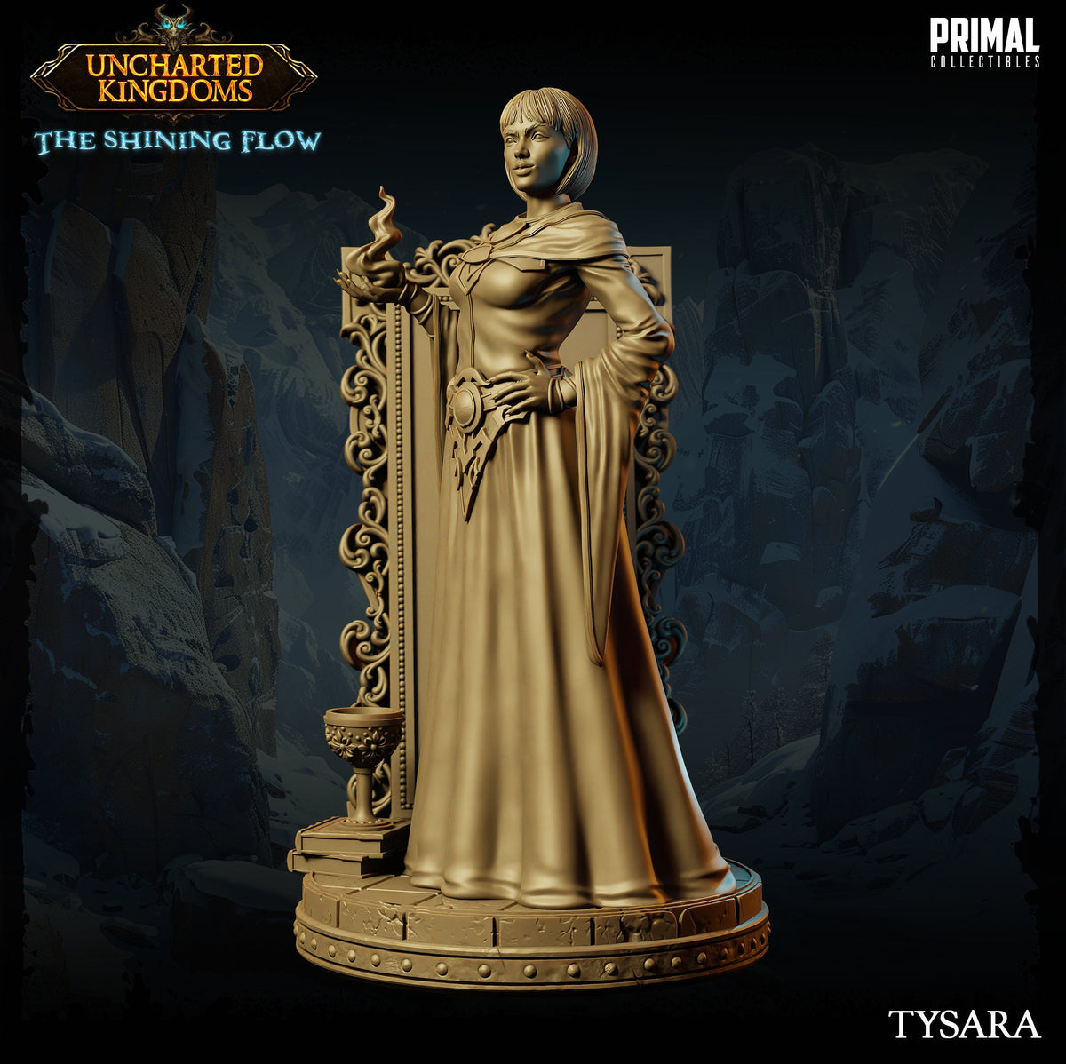 Wizard Rear View Female Wizard (Tysara) | D&D Miniature for Wizard Characters – MitzNSimz
