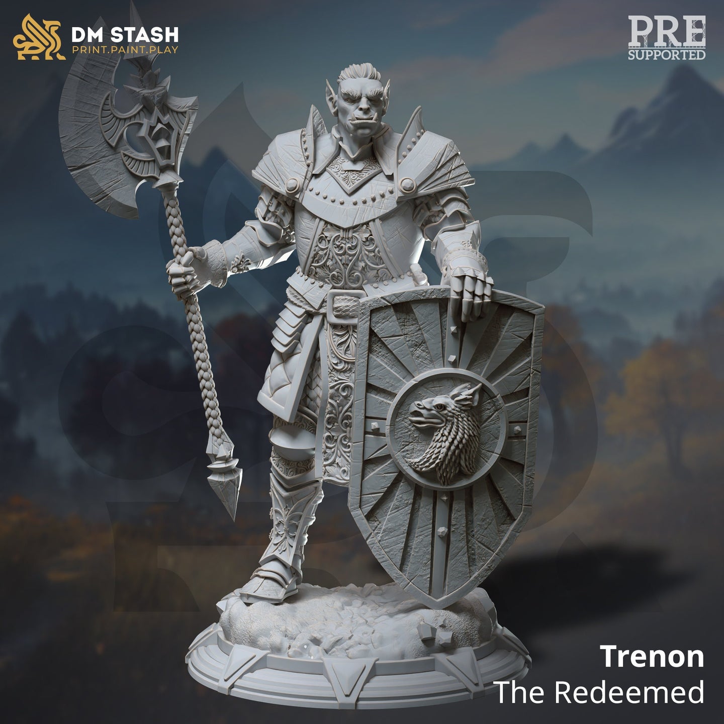 Half-Orc Fighter (Trenon the Redeemed) by DM Stash