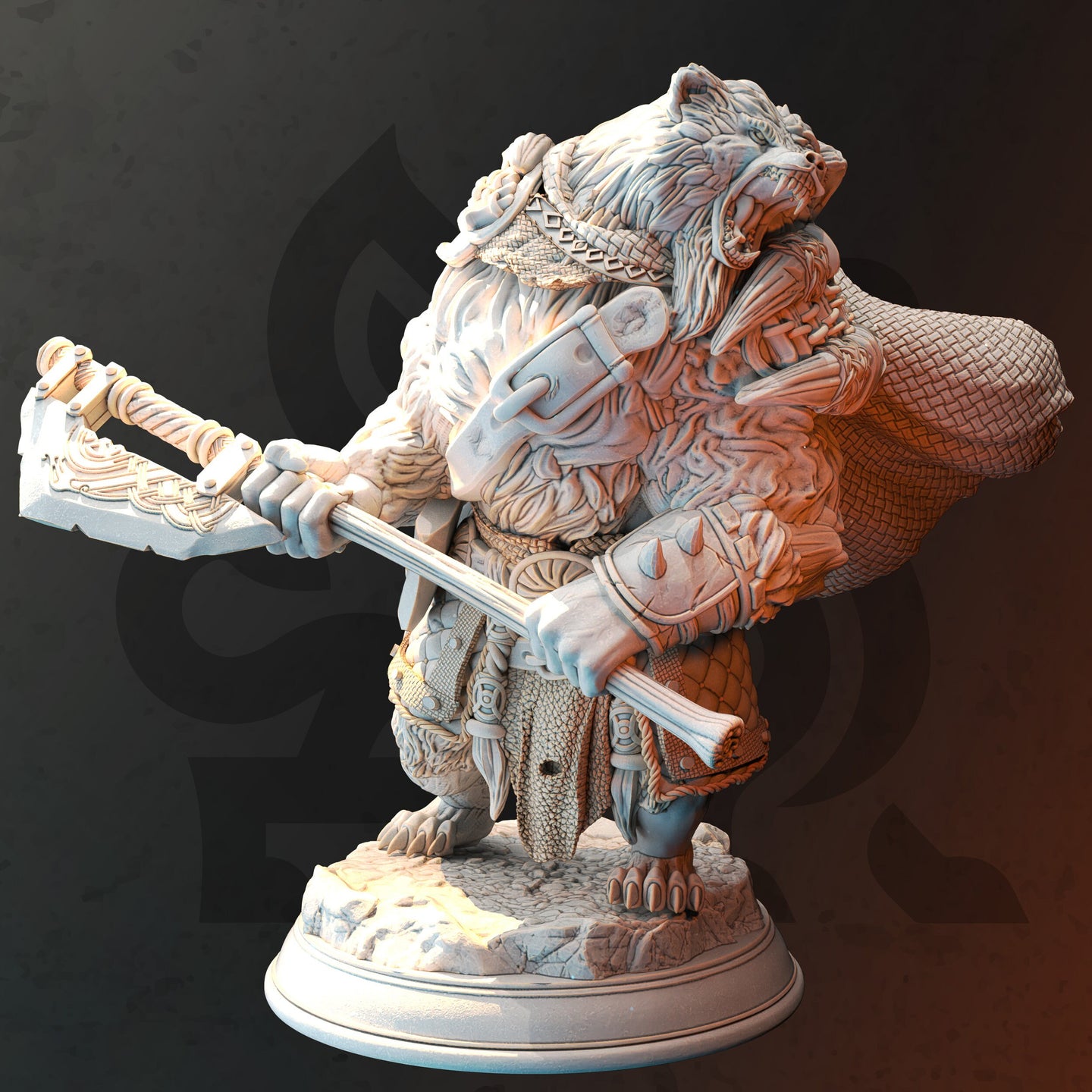 Werebear Barbarian (Orik Bjornstain - Bear Form) by DM Stash