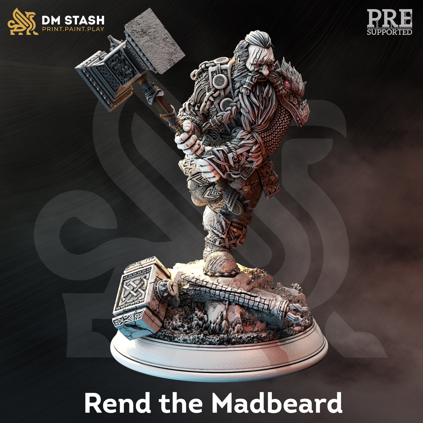 Dwarf Fighter / Barbarian (Rend the Madbeard) by DM Stash