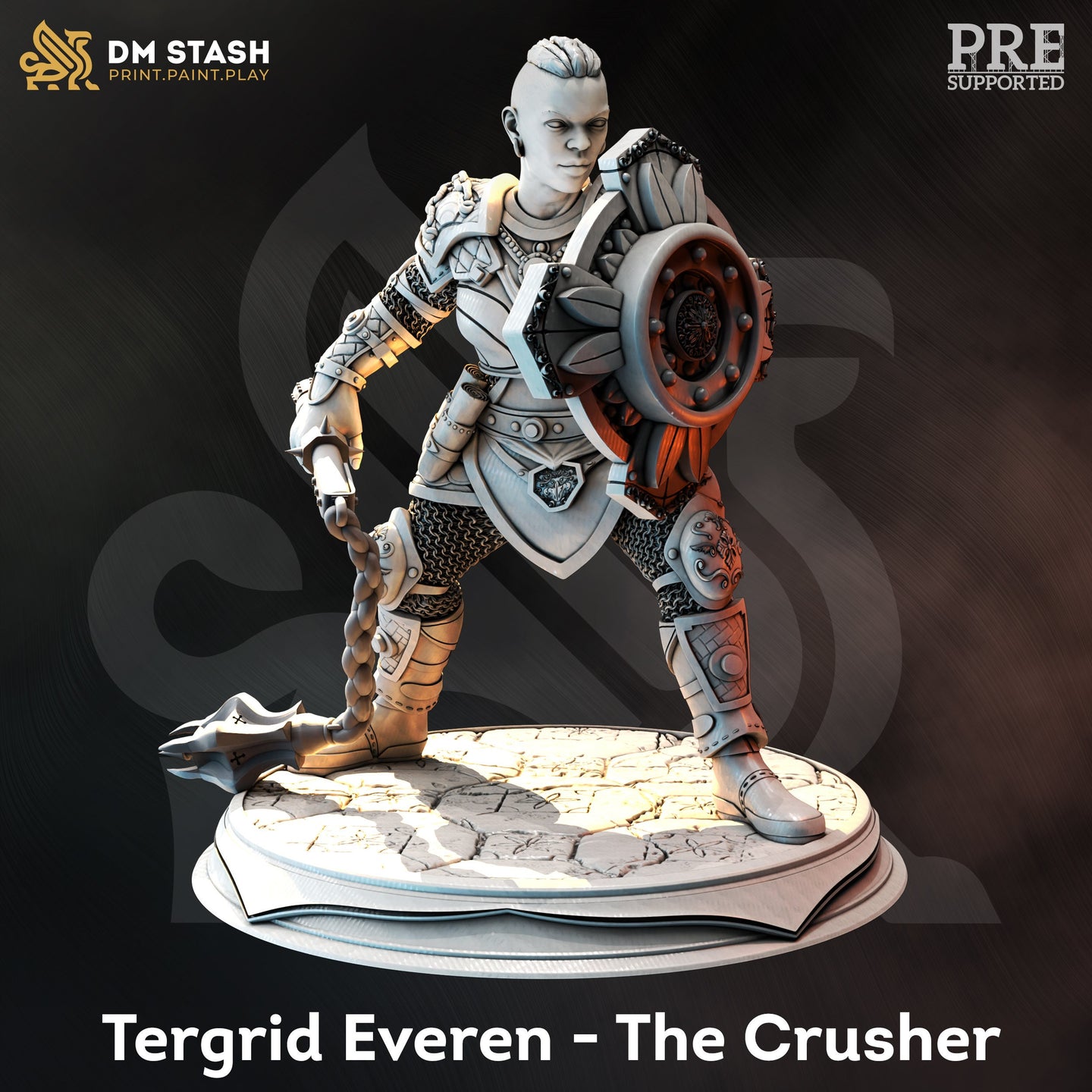 Dwarf / Halfling Fighter / Barbarian (Tergrid Everen - The Crusher) by DM Stash