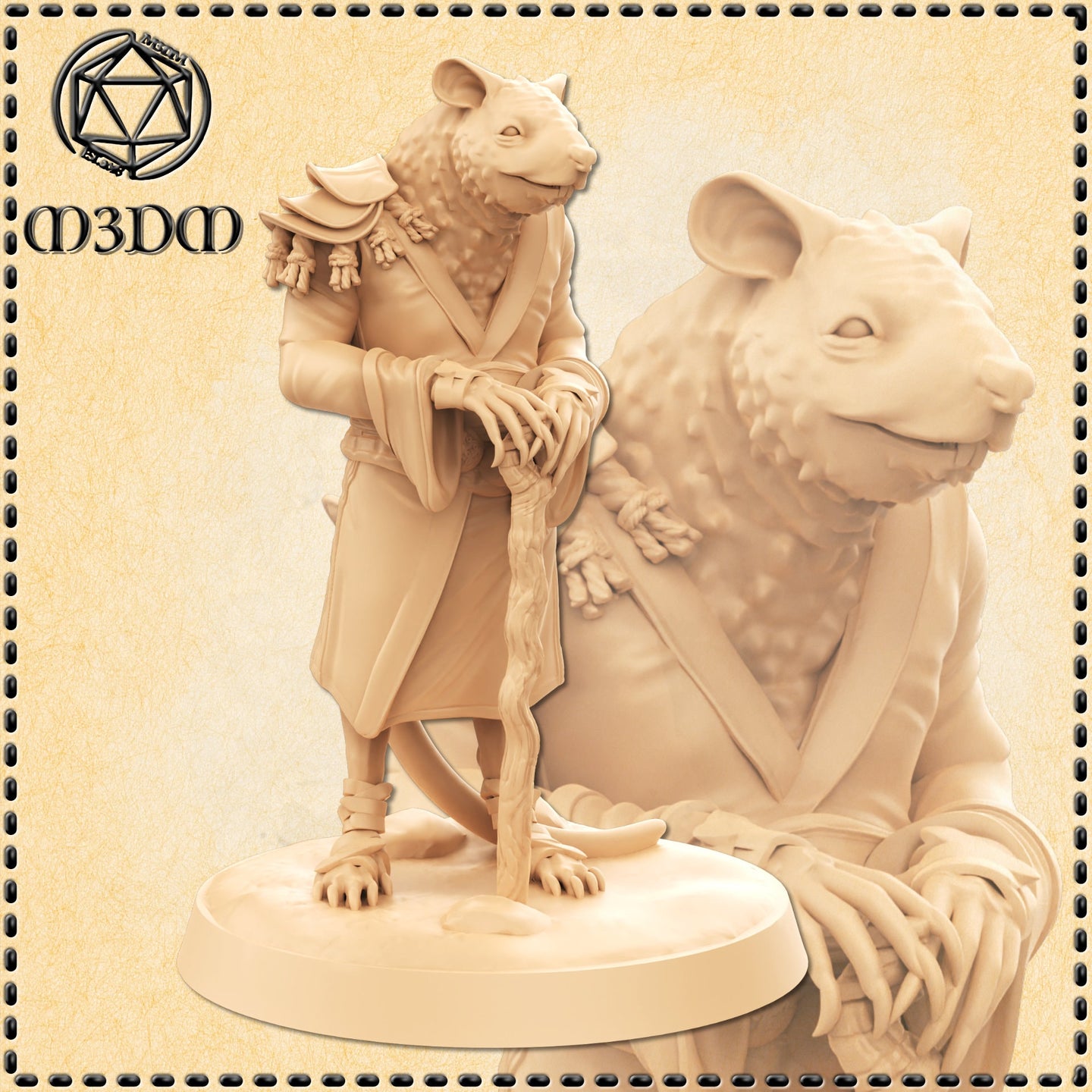 Ratfolk Monk by Mia Kay M3DM