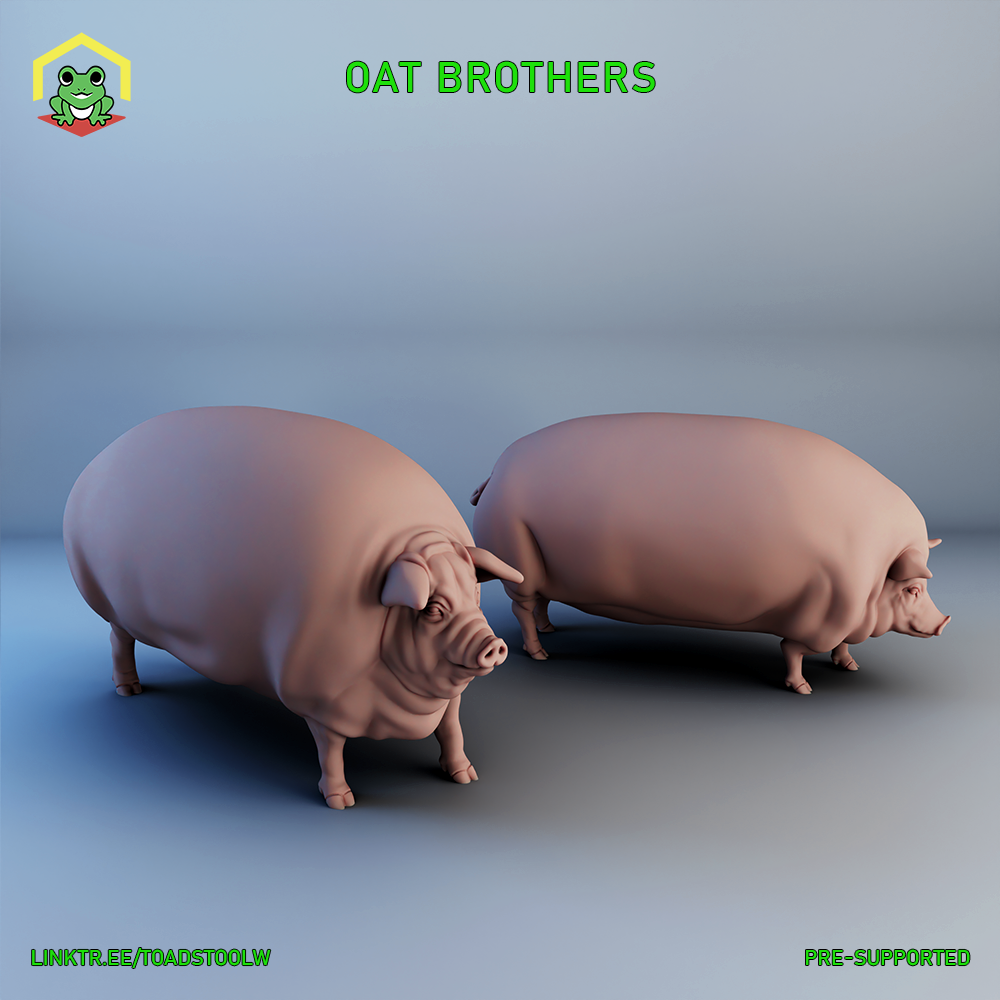Hogs / Pigs - Oat Brothers by The Toadstool Weaver