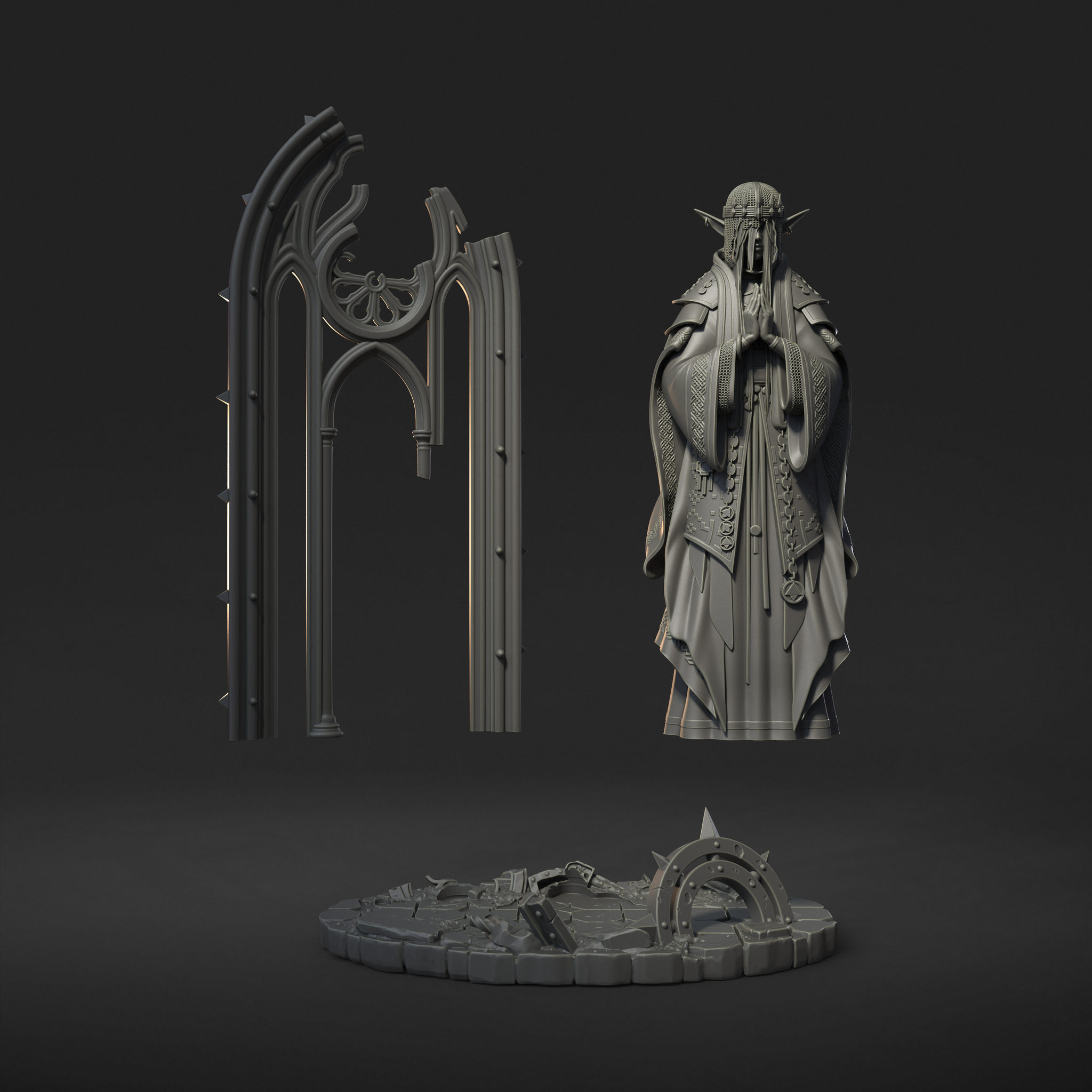Elf Cleric Saint Caldria of the Iron Vow by Dungeons & Maidens
